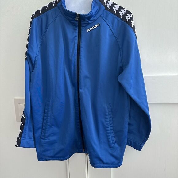 KAPPA royal blue zip jacket with black and white logo. Size large - Picture 1 of 13